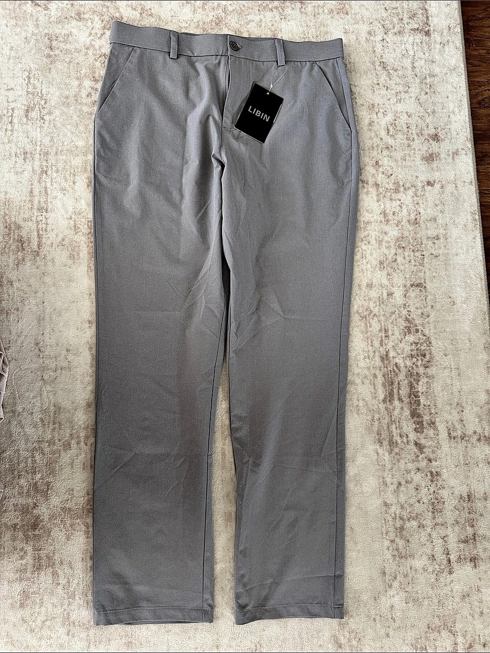 LIBIN Straight Leg Trousers in Gray NWT